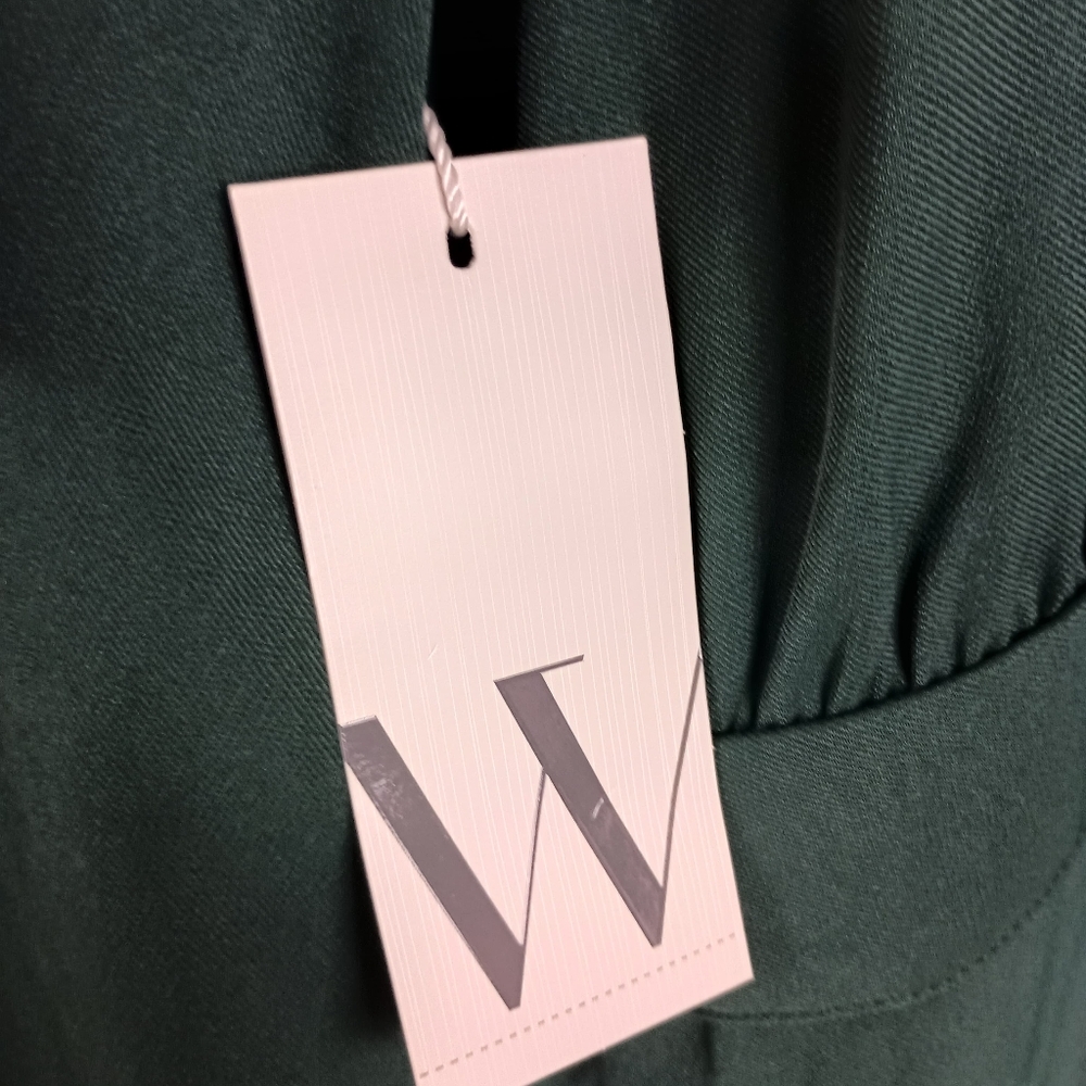 NWT Worthington Neck Tie Midi Dress In Lincoln Green Size Woman's 2X - Picture 7 of 7